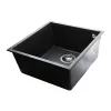 Гранітна мийка Globus Lux AMMER 440х440-А0001, чорний металiк- Фото 4